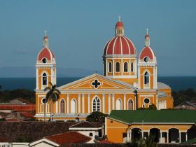 Granada, Nicaragua Cathedral with lake in the background – Best Places In The World To Retire – International Living